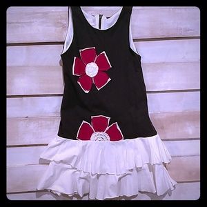 ISOBELLA & CHLOE SZ 6 GREY, FUSCIA, WHITE DRESS